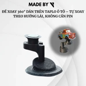 Đế xoay 360° dán trên taplo ô tô – tự xoay theo hướng lái